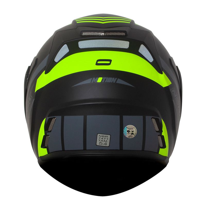CAPACETE NORISK ROUTE FF345 MOTION PRETO FOSCO/AMARELO
