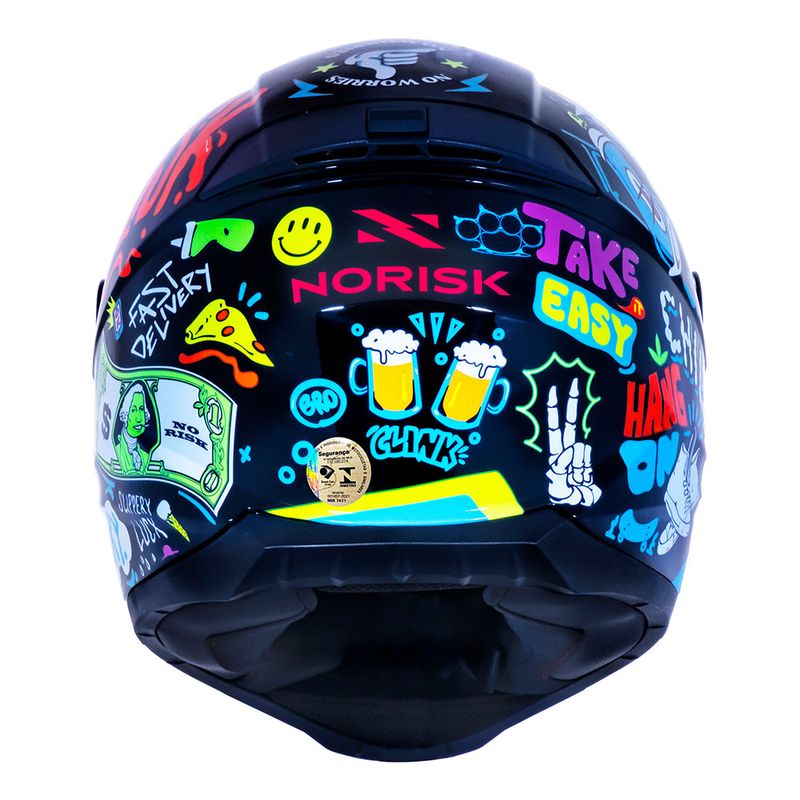 CAPACETE NORISK RAZOR VIBES PRETO