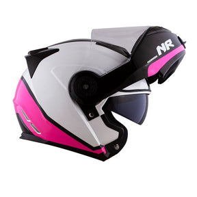 CAPACETE NORISK ROUTE FF345 CHANCE BRANCO/ROSA